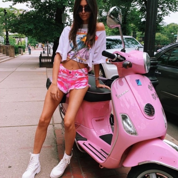 Carmar Morgan Pink Tie Dye Slim Fit Cheeky Shorts - Picture 6 of 14